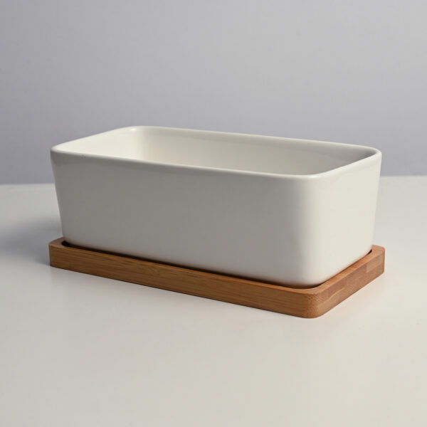 Alabaster Long Box Table Top Planter